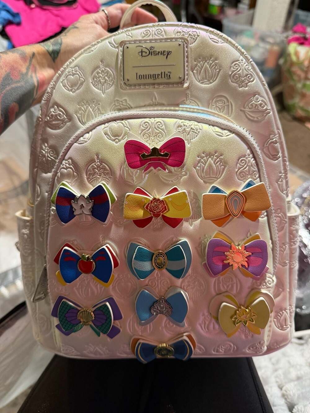 Loungefly Disney Princess Bows Iridescent Mini Backpack